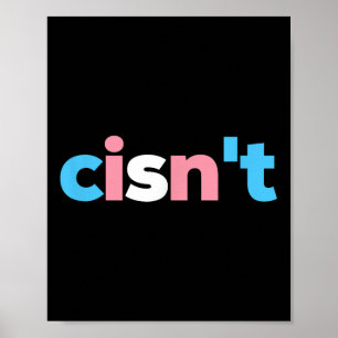 Affiche Fierté transgenre Cisnt - Drapeau trans LGBTQ - Dr