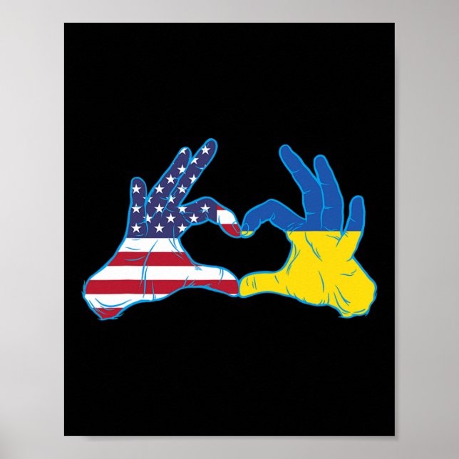 Affiche Fierté ukrainienne américaine - Fier ukrainien amé (Devant)