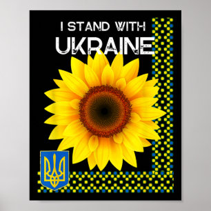 Affiche Fierté ukrainienne Je suis avec l'Ukraine Tourneso