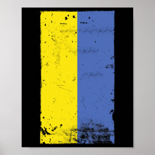 Affiche Fierté ukrainienne Voyage Vacances Drapeau de l'Uk