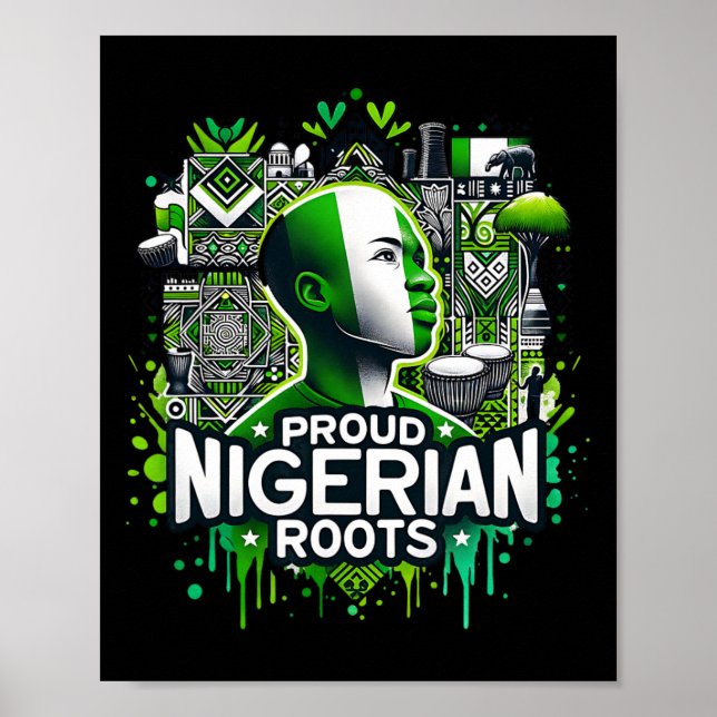 Affiche Fiertes Racines Nigérianes Mois de l'Histoire des  (Devant)