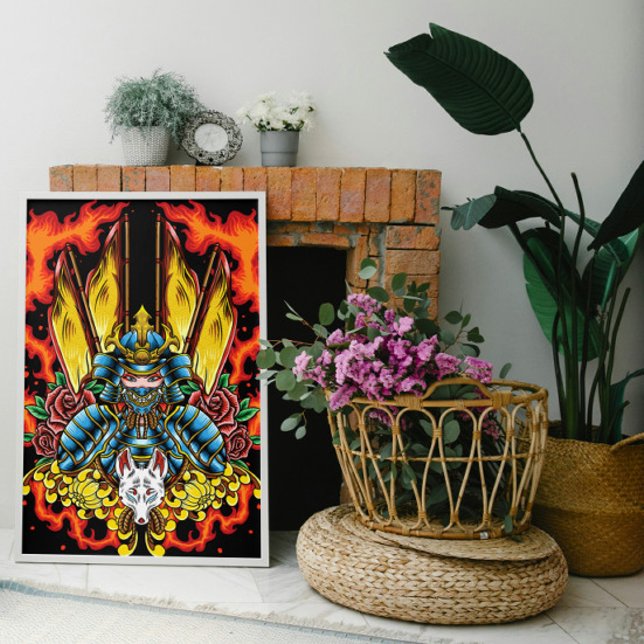 Affiche Fiery Geisha Samurai (Créateur téléchargé)