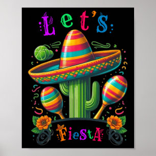 Affiche Fiesta Cactus Cinco De Mayo Hommes Femmes Garçons