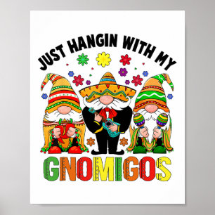 Affiche Fiesta Cinco De Mayo Avec Mes Gnomes Drôle Mexicai