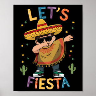 Affiche Fiesta Cinco De Mayo Dabbing Mexicaine Poncho