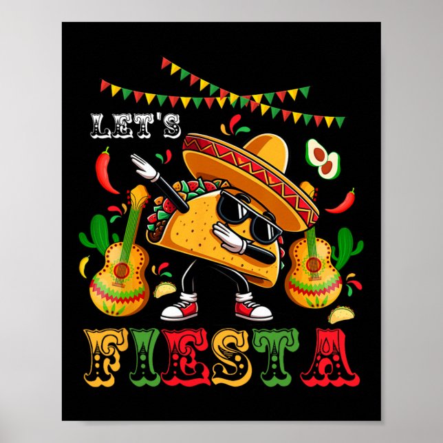 Affiche Fiesta Cinco De Mayo Dabbing Taco Kids Boys (Devant)