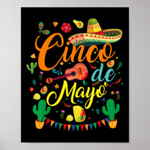 Affiche Fiesta Cinco De Mayo Funny Mexican Party 5 De Mayo