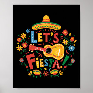 Affiche Fiesta Cinco De Mayo Guitare Funny Mexico Pa