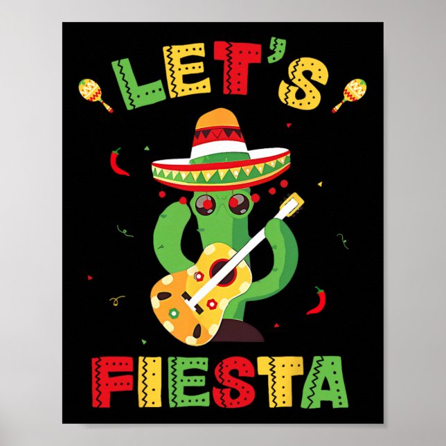 Affiche Fiesta Cinco De Mayo Parti Mexicain Femmes Enfant (Devant)