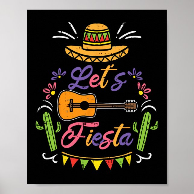 Affiche Fiesta Cinco De Mayo Parti Mexicain Hommes Femmes (Devant)