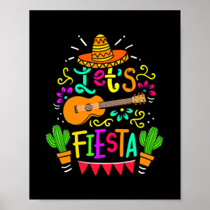 Affiche Fiesta Cinco De Mayo Party Guitare mexicaine