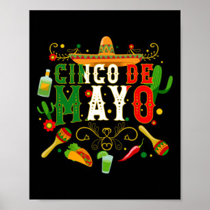 Affiche Fiesta Cinco De Mayo T Chemises Hommes Femmes Taco