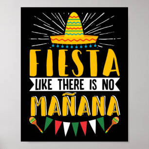 Affiche Fiesta Comme Il N'Y A Pas De Manana Cinco De Mayo