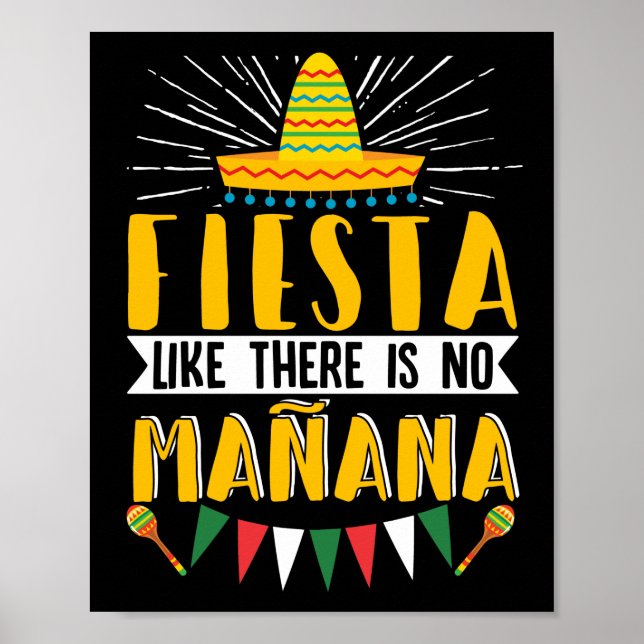 Affiche Fiesta Comme Il N'Y A Pas De Manana Cinco De Mayo (Devant)