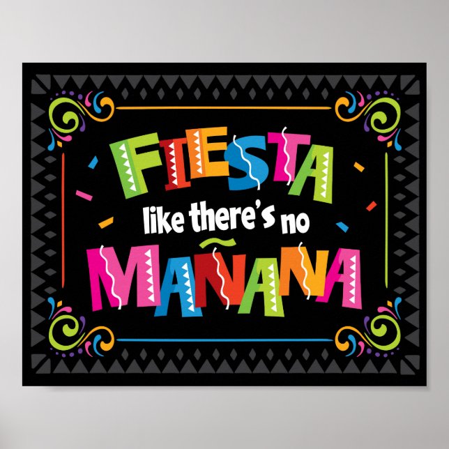 Affiche FIESTA COMME IL N'Y A PAS DE MANANA Party Signer I (Devant)