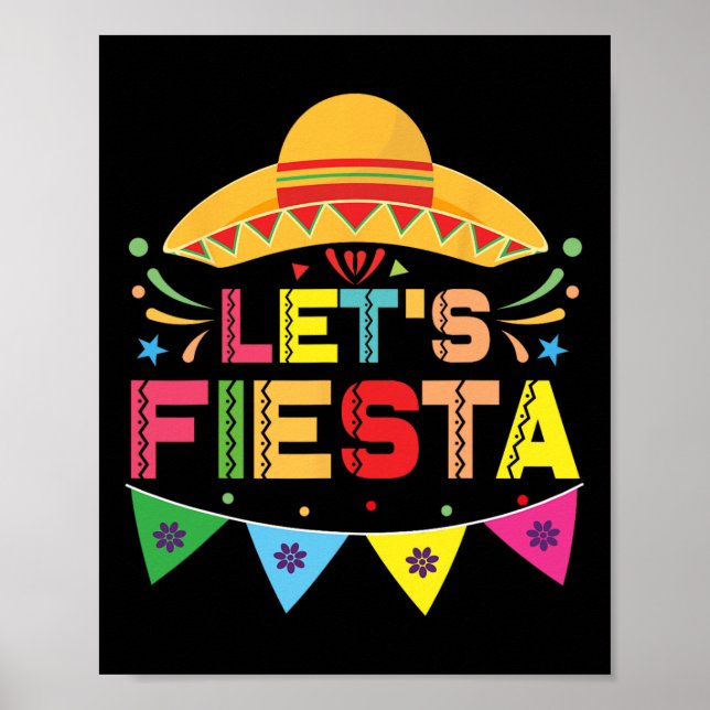 Affiche Fiesta Mexico Fiesta Taco Guitare Cinco De Ma (Devant)
