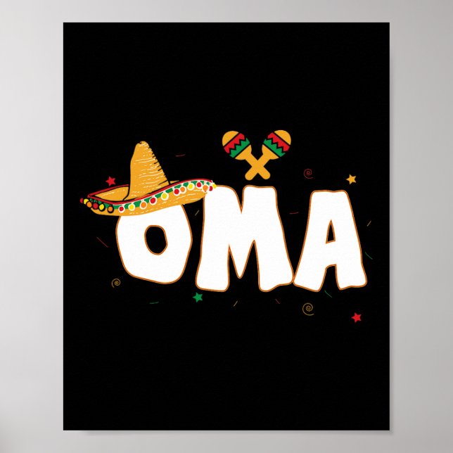 Affiche Fiesta Parti Mexicain Cinco De Mayo Oma Grandma (Devant)