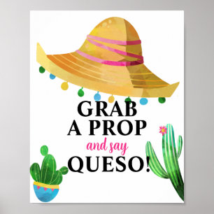 Affiche Fiesta Prenez Une Prop Et Dites Queso Photo Booth