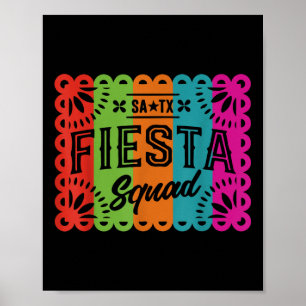 Affiche Fiesta Squad Cinco De Mayo Parti Mexicain San Anto