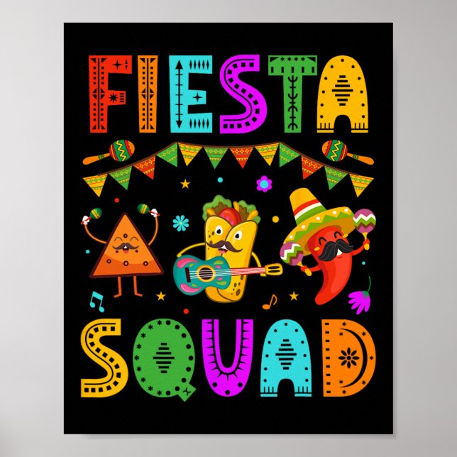 Affiche Fiesta Squad Cinco De Mayo Party Festival mexicain (Devant)
