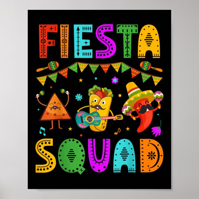 Affiche Fiesta Squad Cinco De Mayo Party Festival mexicain (Devant)