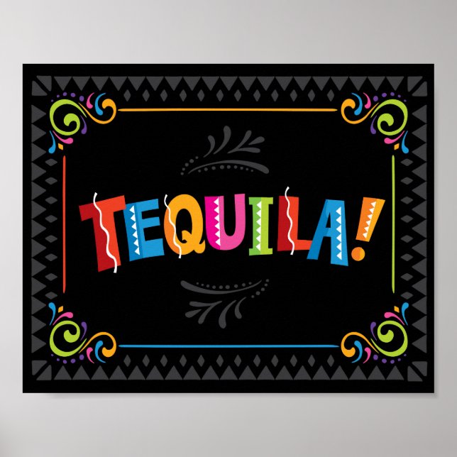 Affiche Fiesta TEQUILA ! Imprimer la signature de la parti (Devant)