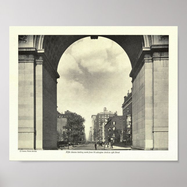 Affiche Fifth Ave, Washington Arch, New York (Devant)