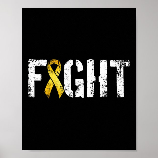 Affiche Fight Childhood Cancer Military Style Awareness Ri (Devant)