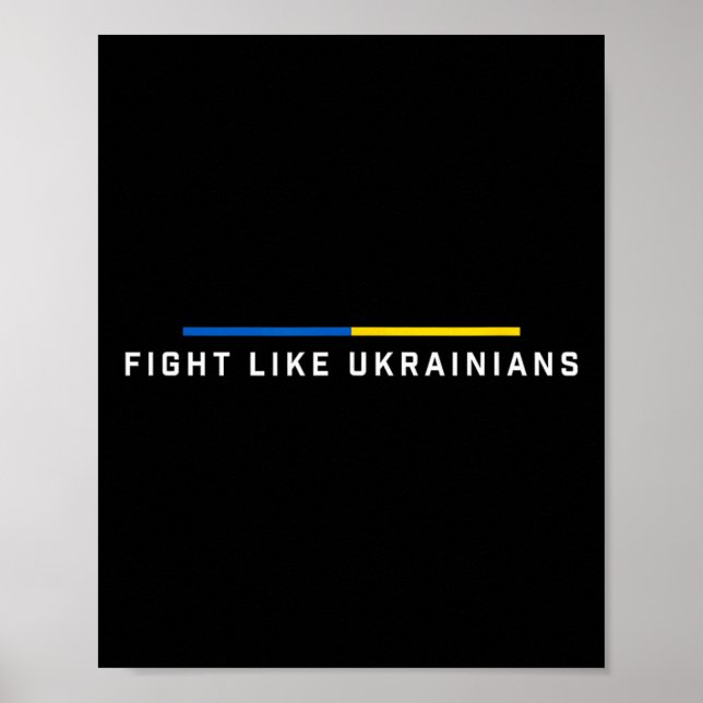 Affiche Fight Like Ukrainian Ukraine Flag Support 2  (Devant)