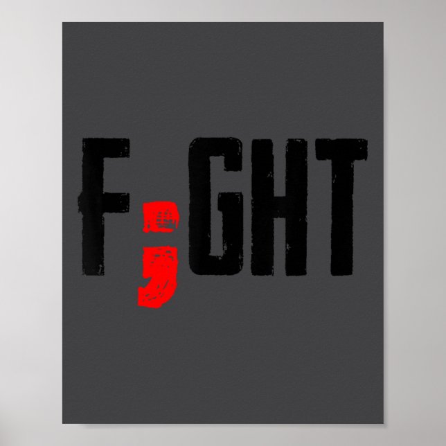 Affiche Fight Semicolon Mental Health Suprt Suicide Surviv (Devant)