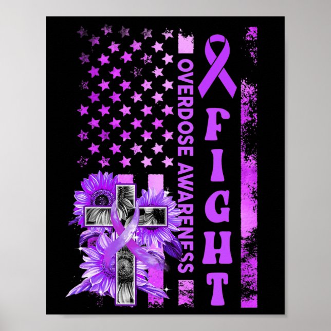 Affiche Fight USA Flag Sunflower Christian Overdose Award (Devant)