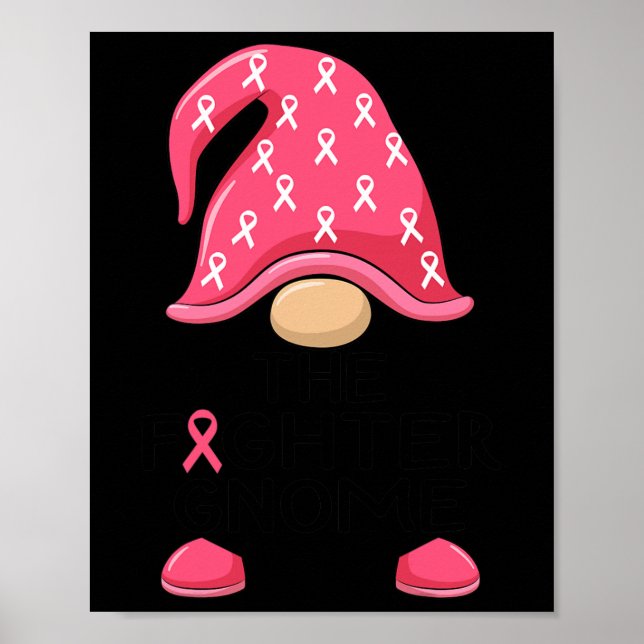 Affiche Fighter Gnome - Sensibilisation au cancer du sein  (Devant)