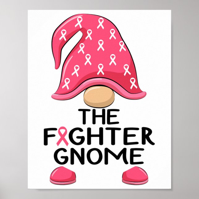 Affiche Fighter Gnome - Sensibilisation au cancer du sein  (Devant)