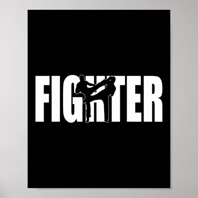 Affiche Fighter Mma Kickboxing Muay Thai Mixed Martial Art (Devant)