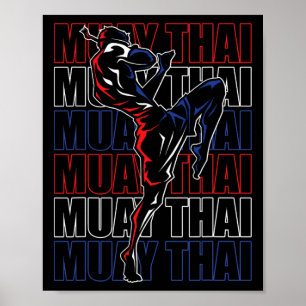 Affiche Fighter Muay Thai Sports Martial Arts Mixed martia
