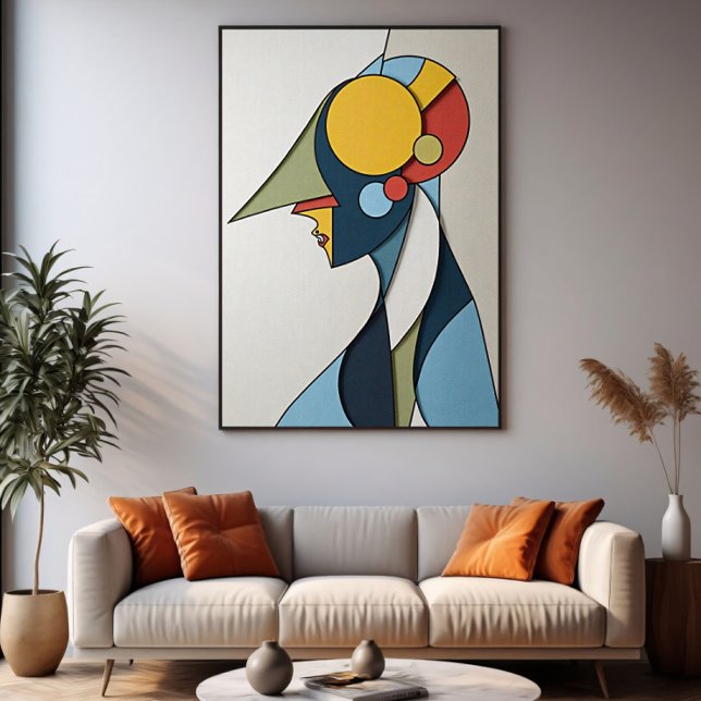 Affiche Figure Abstrait Vibrant (Créateur téléchargé)