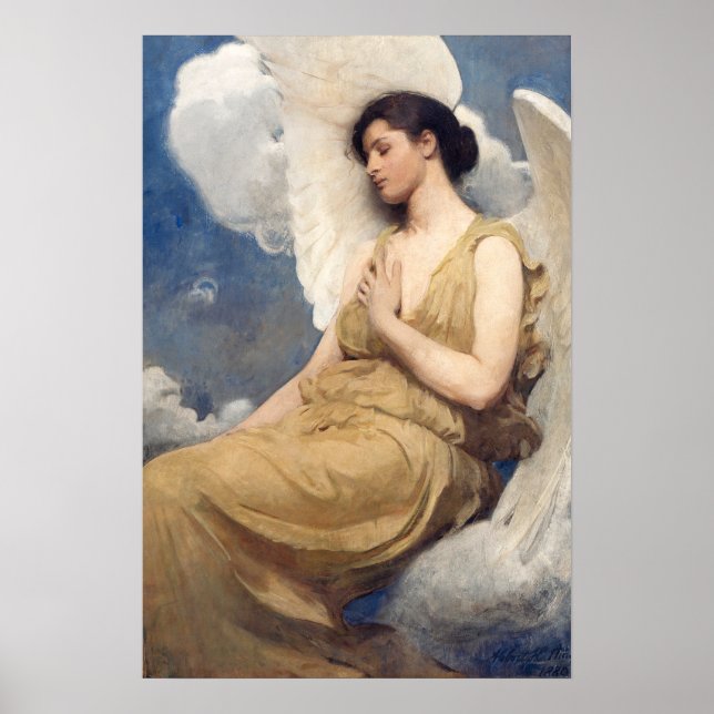 Affiche Figure ailée, peinture célèbre (Devant)