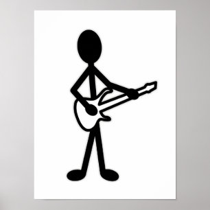 Affiche Figure de bâton guitariste