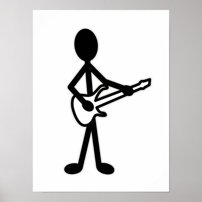 Affiche Figure de bâton guitariste (Devant)