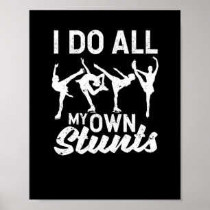 Affiche Figure Patinage mignonne Drôle Patineur de glace