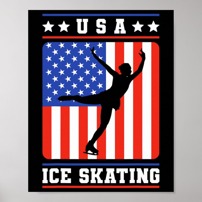 Affiche Figure Patinage Usa Patinage sur glace (Devant)
