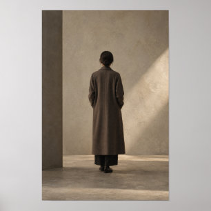Affiche Figure Solitaire dans l'Intérieur Minimaliste Enso