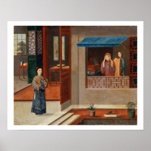 Affiche Figures dans un intérieur de vestiaire