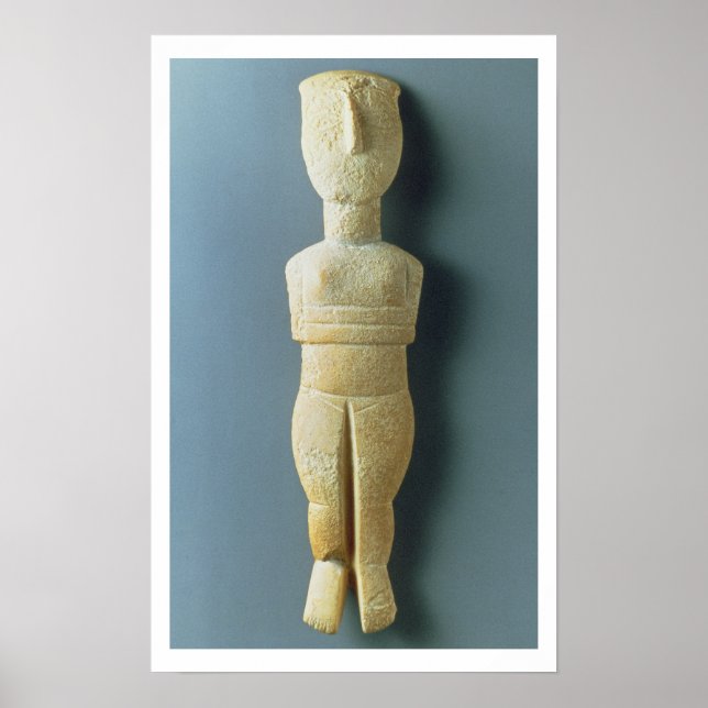 Affiche figurine féminine, début Cycladique, c.2800-2300 a (Devant)