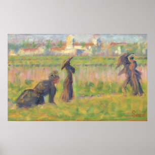 Affiche Figurines dans un paysage - Georges Seurat Art