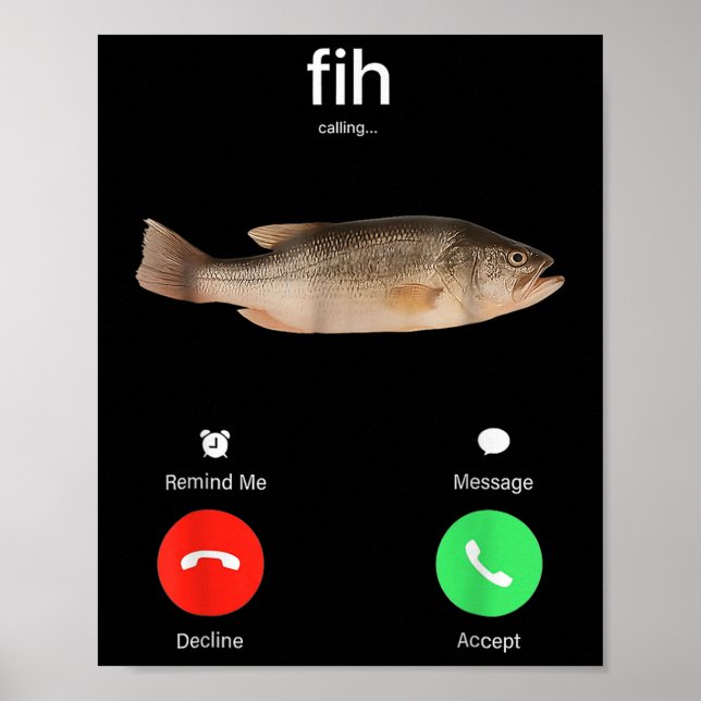 Affiche Fih Appel Me Rappel Message Refuser Accepter Télép (Devant)