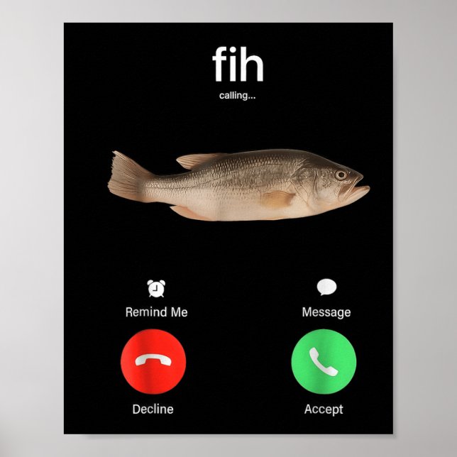 Affiche Fih Calling Remind Me Message Decline Accept Phone (Devant)