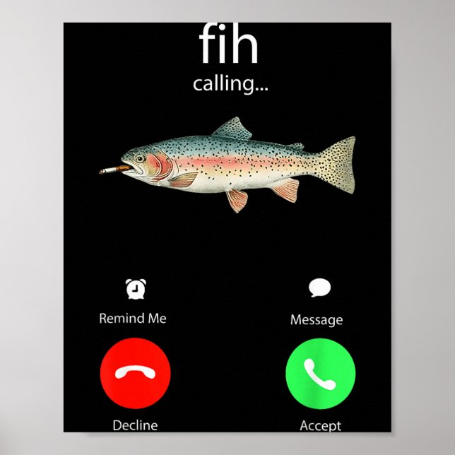 Affiche Fih Calling Remind Me Message Decline Accept Phone (Devant)