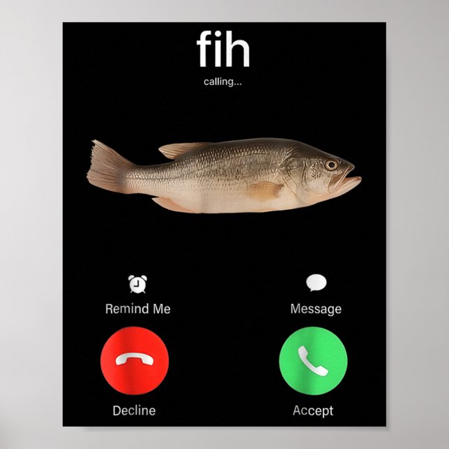 Affiche Fih Calling Remind Me Message Decline Accept Phone (Devant)