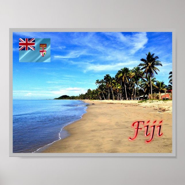 Affiche Fiji -  Beach - (Devant)